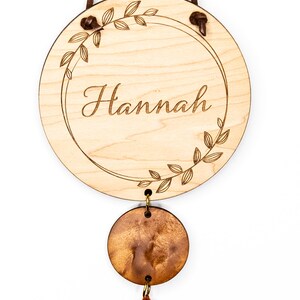 Name tag children's room, wall decoration made of wood, gift birth, baptism, door sign image 8