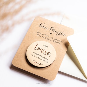Patentante fragen Karte mit Magnet, Patentante Geschenk, Patenonkel Idee, Schwangerschaft verkünden