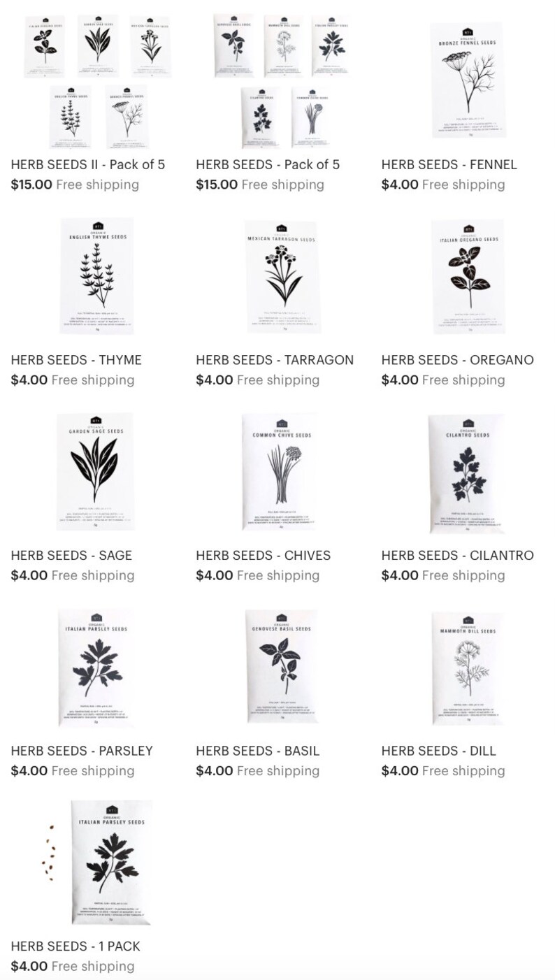 CULINARY HERB SEEDS 2 - Pack of 5 image 3