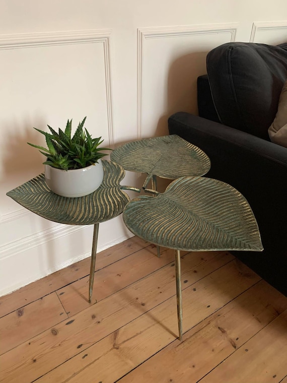 Palm leaf side table deals