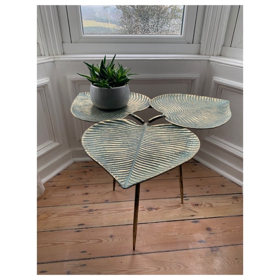 Palm leaf side on sale table