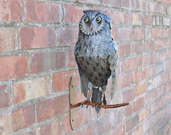 Metal Wall Owl Sculpture Metal Sculpture Indoor or Outdoor