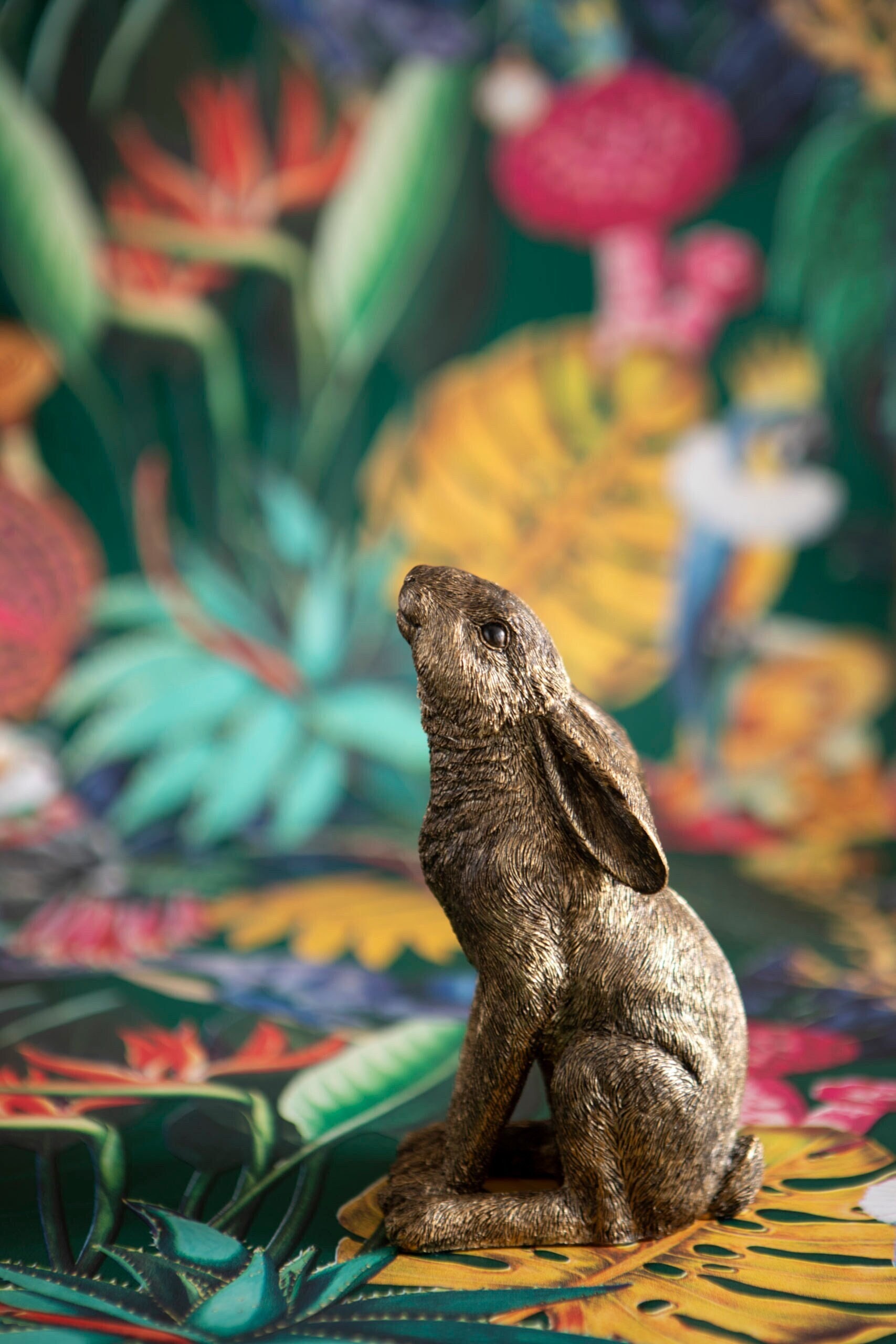 Star Gazing Hare Ornament in Bronze Finish Etsy UK