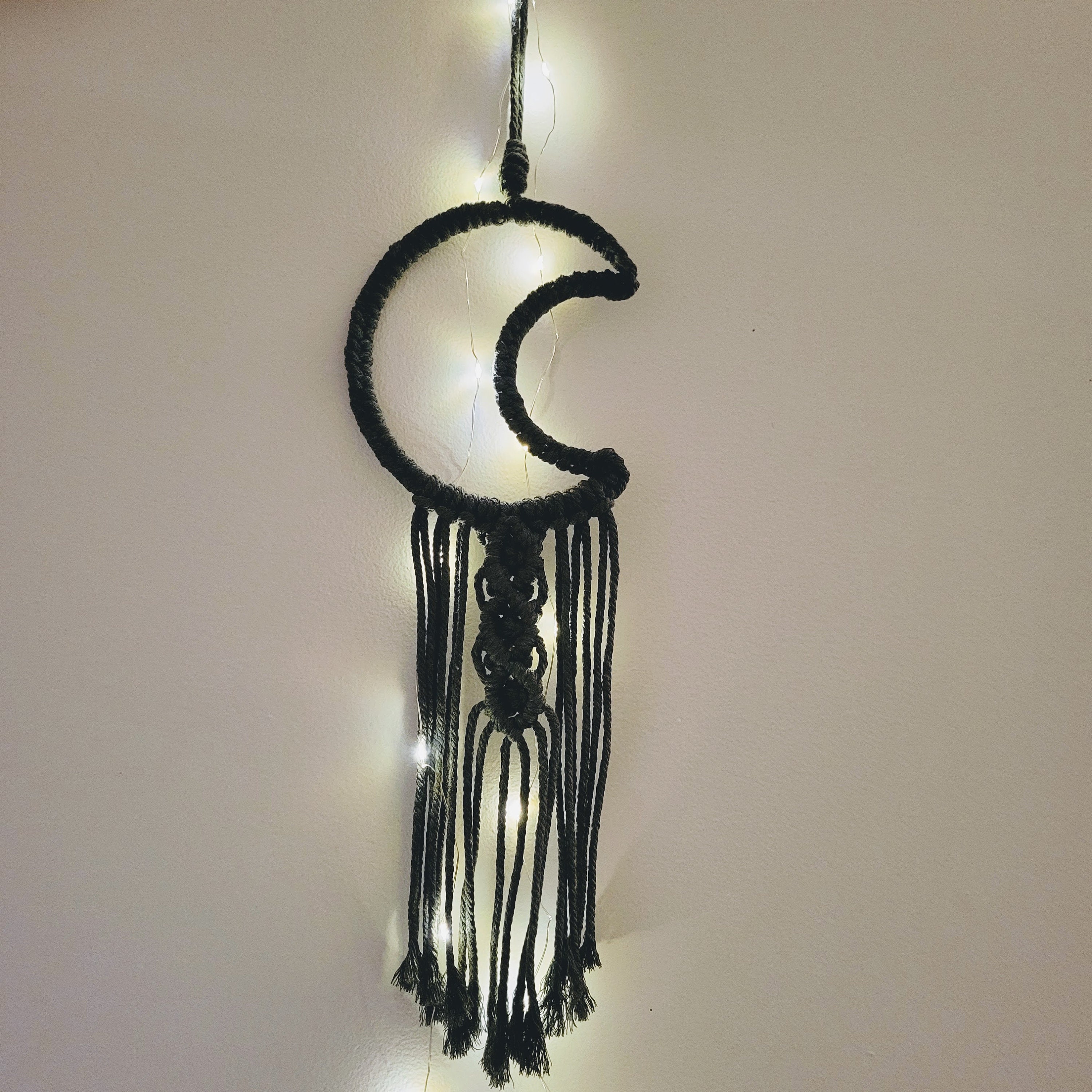 Macrame Moon and Star Wall Decor Set Boho Nursery Decor Etsy