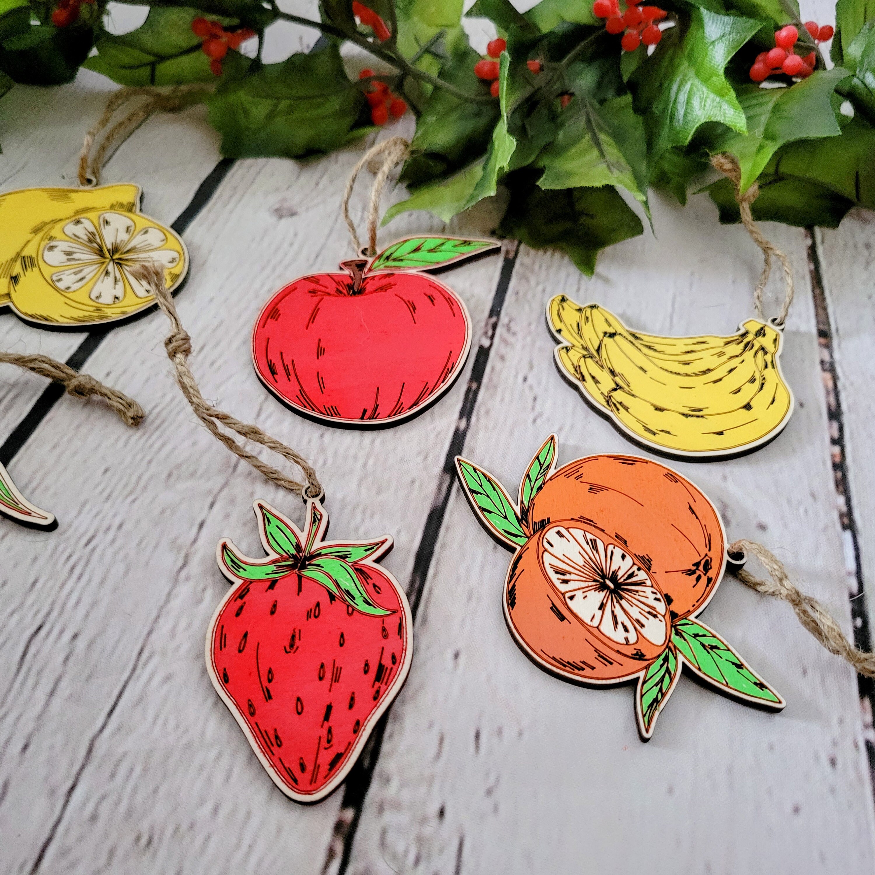Fruit and Vegetable Christmas Tree Ornaments Fruit Ornaments Etsy