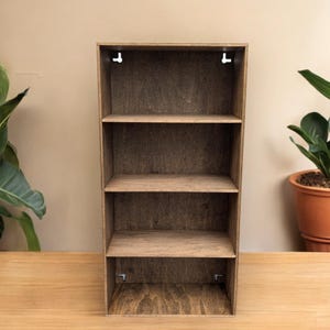 4 Compartment Wooden Display Shelf - 5x10 - Trinket Shelf - Curio Cabinet