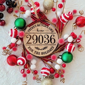 Custom No Place Like Home Zip Code Ornament - New Home Ornament - Home State Ornament - Long Distance Ornament - First Home Ornament