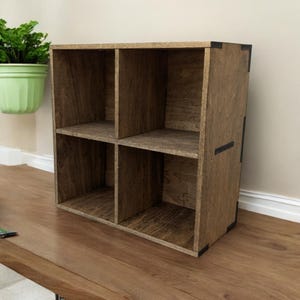 4 Compartment Wooden Display Shelf - 4x4 - Trinket Shelf - Curio Cabinet