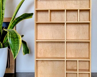 Shadow Box Wooden Display Shelf - Wall Cubby Shelf - Multiple Compartment Sizes - #4 - Trinket Shelf - Curio Cabinet - Small