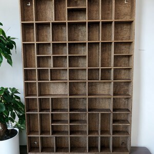Présentoir en bois à plusieurs compartiments - Présentoir en cristal - Cabinet de curiosités - Présentoir à bibelots - Plateau pour imprimante - Présentoir pour organisateur de figurines #12