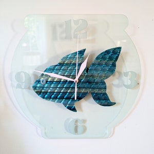 Modern Fish Bowl Wall Clock - Funky Wall Clock