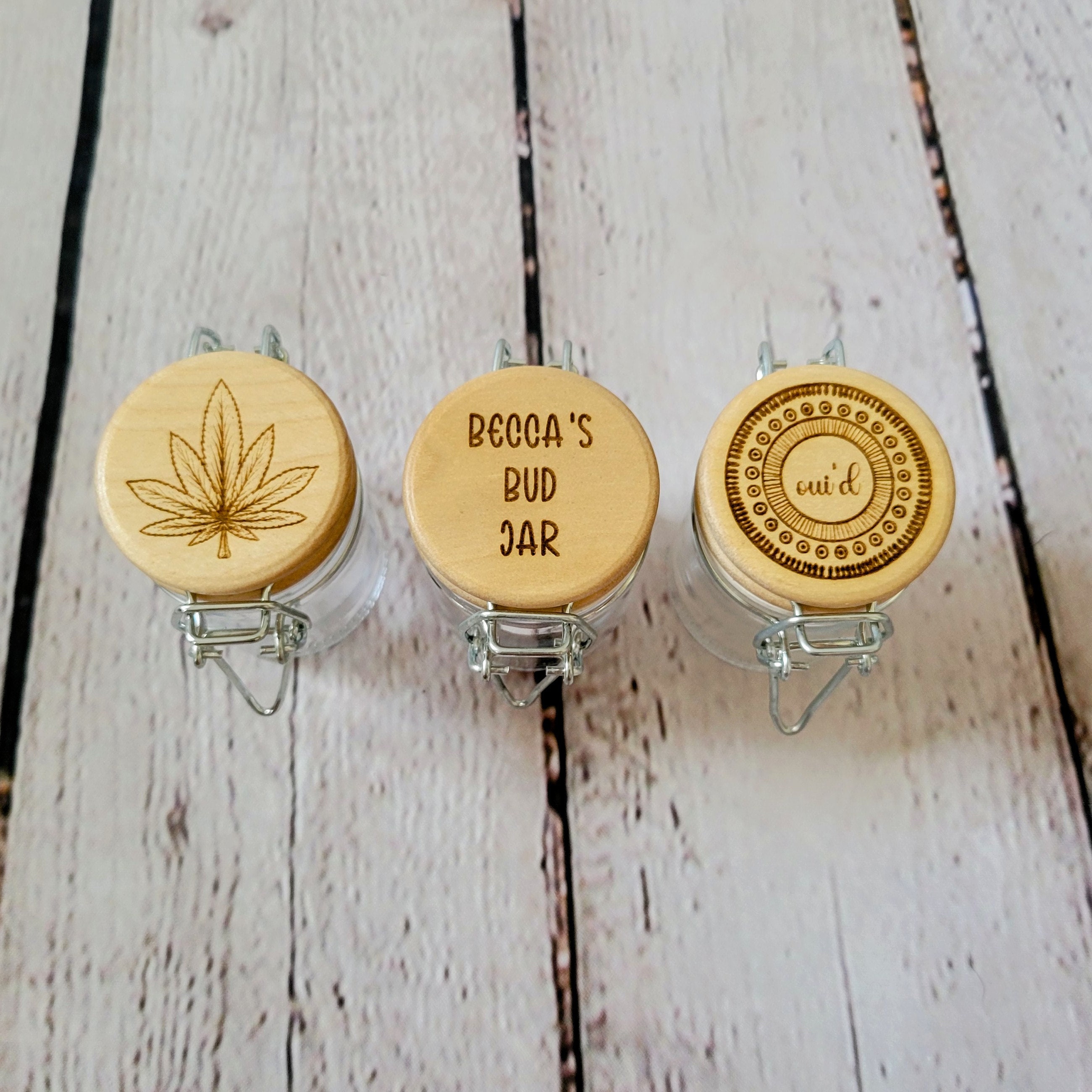 Custom Engraved Indica Sativa Nug Jars Weed Jars Ouid Jar Etsy