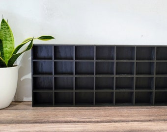 28 Compartment Wooden Display Shelf - 2x3 - Trinket Shelf - Curio Cabinet - Cubic