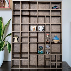 Shadow Box Wooden Display Shelf - Wall Cubby Shelf - Multiple Compartment Sizes - #2 - Trinket Shelf - Curio Cabinet