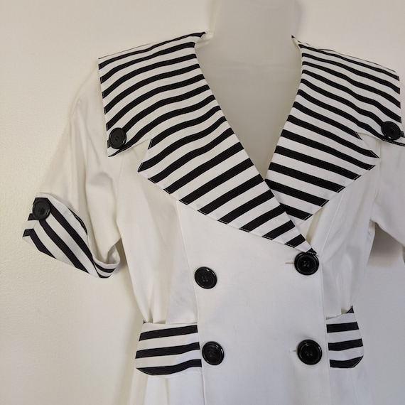 Vintage Sailor Style Howard Wolf Dress - Black and