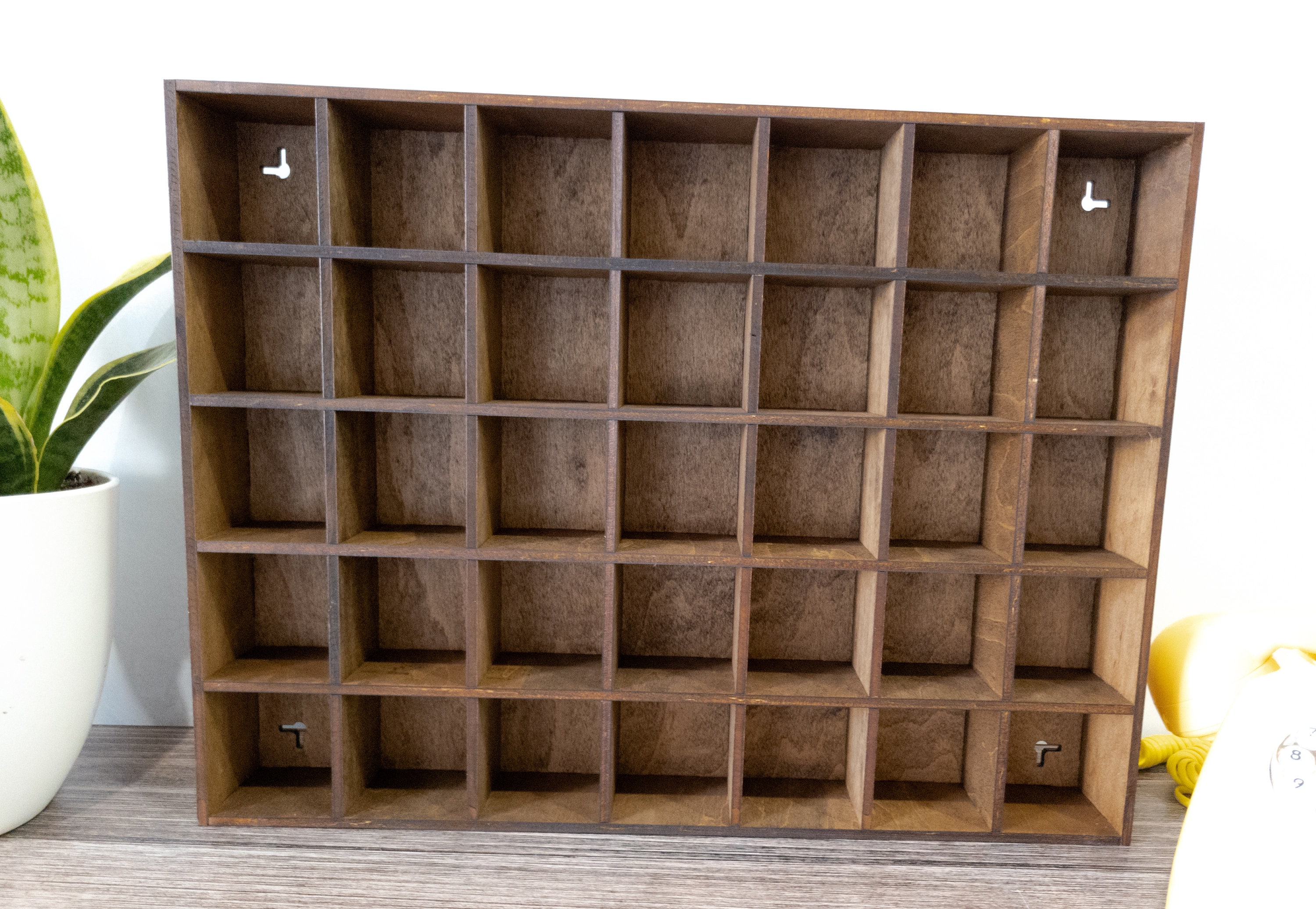 2.45x2.3 35 Compartment Wooden Display Shelf- Trinket