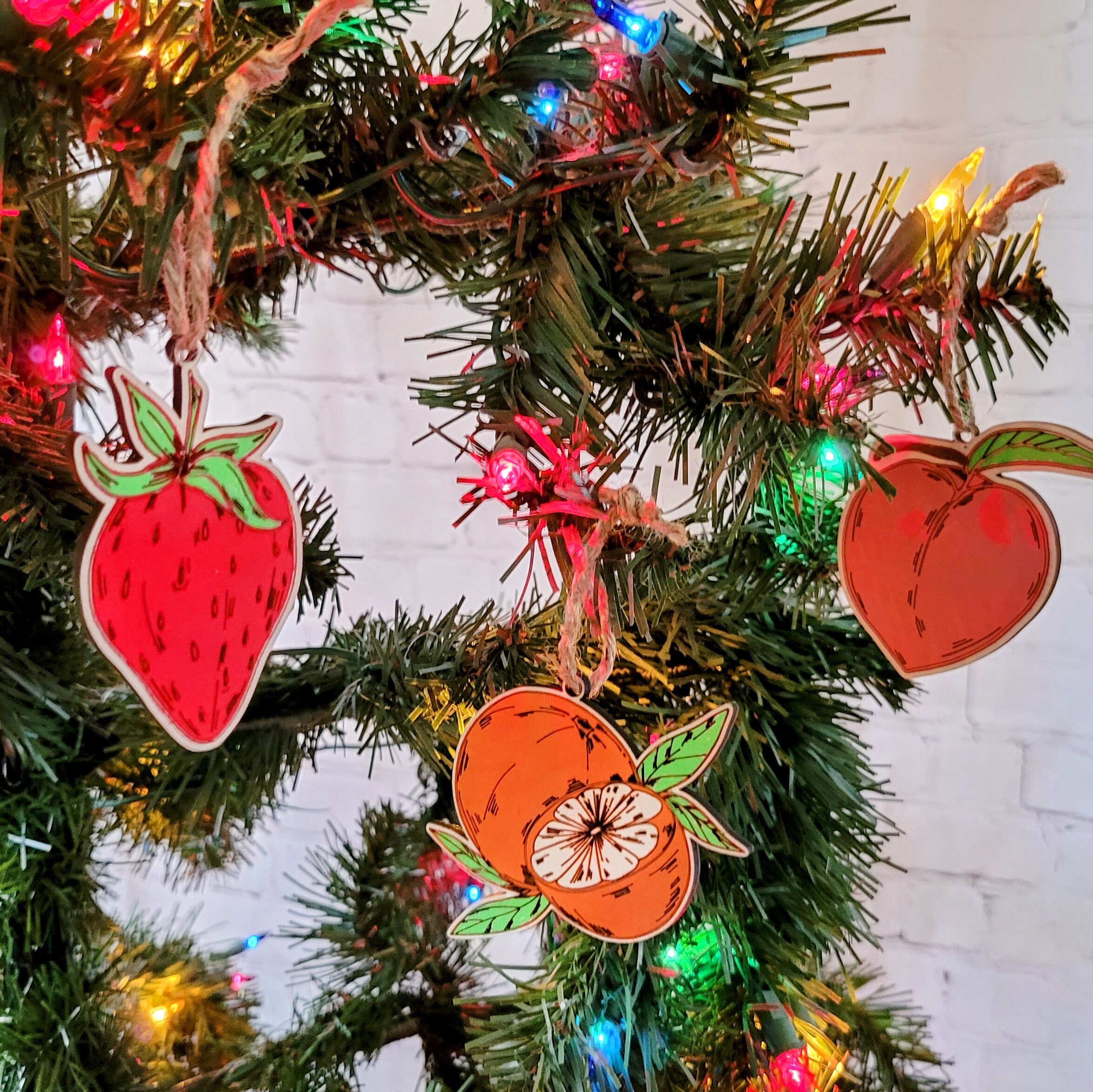 Fruit and Vegetable Christmas Tree Ornaments Fruit Ornaments Etsy