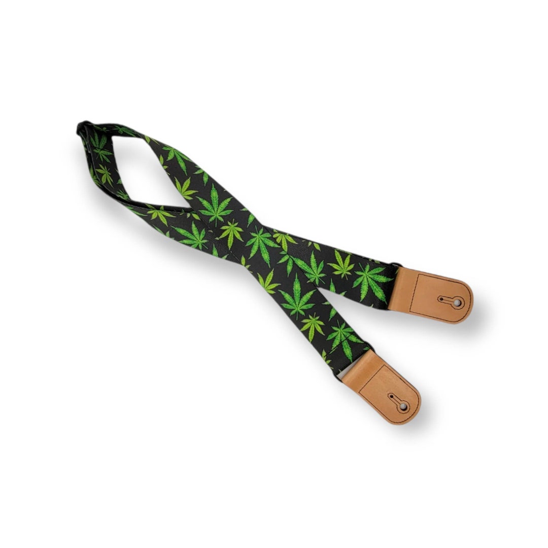 Cannabis Pot Leaf Boho Guitar Strap Marijuana Leaf Guitar Etsy.de