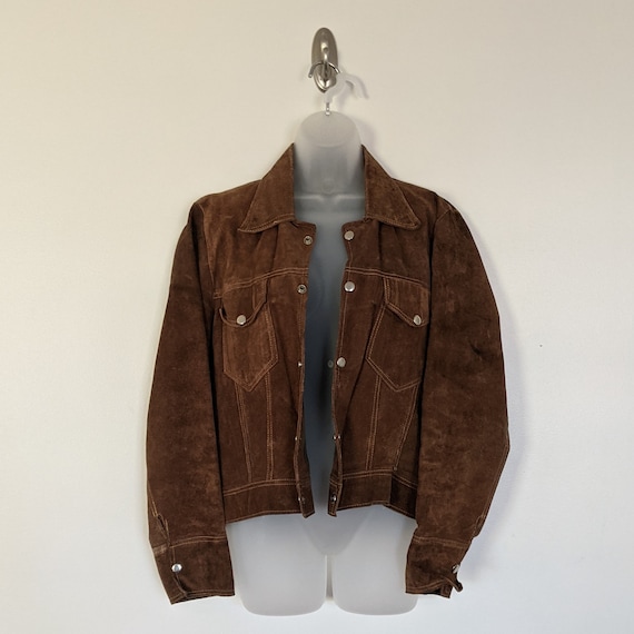 1980s Retro Vintage Brown Leather Jacket - Street