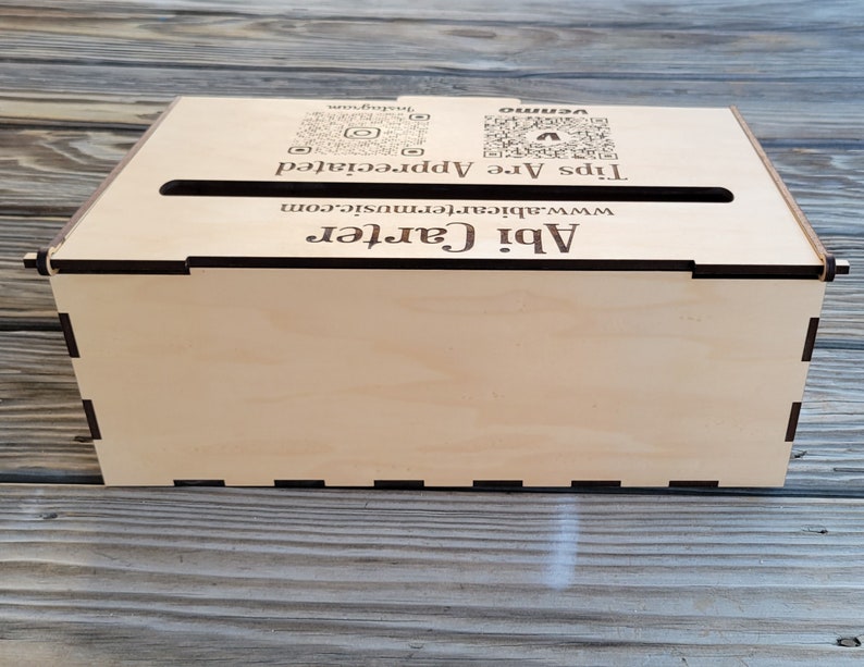 Extra Large QR Code Tip Box Busking Box Musician Tip Box - Etsy Australia