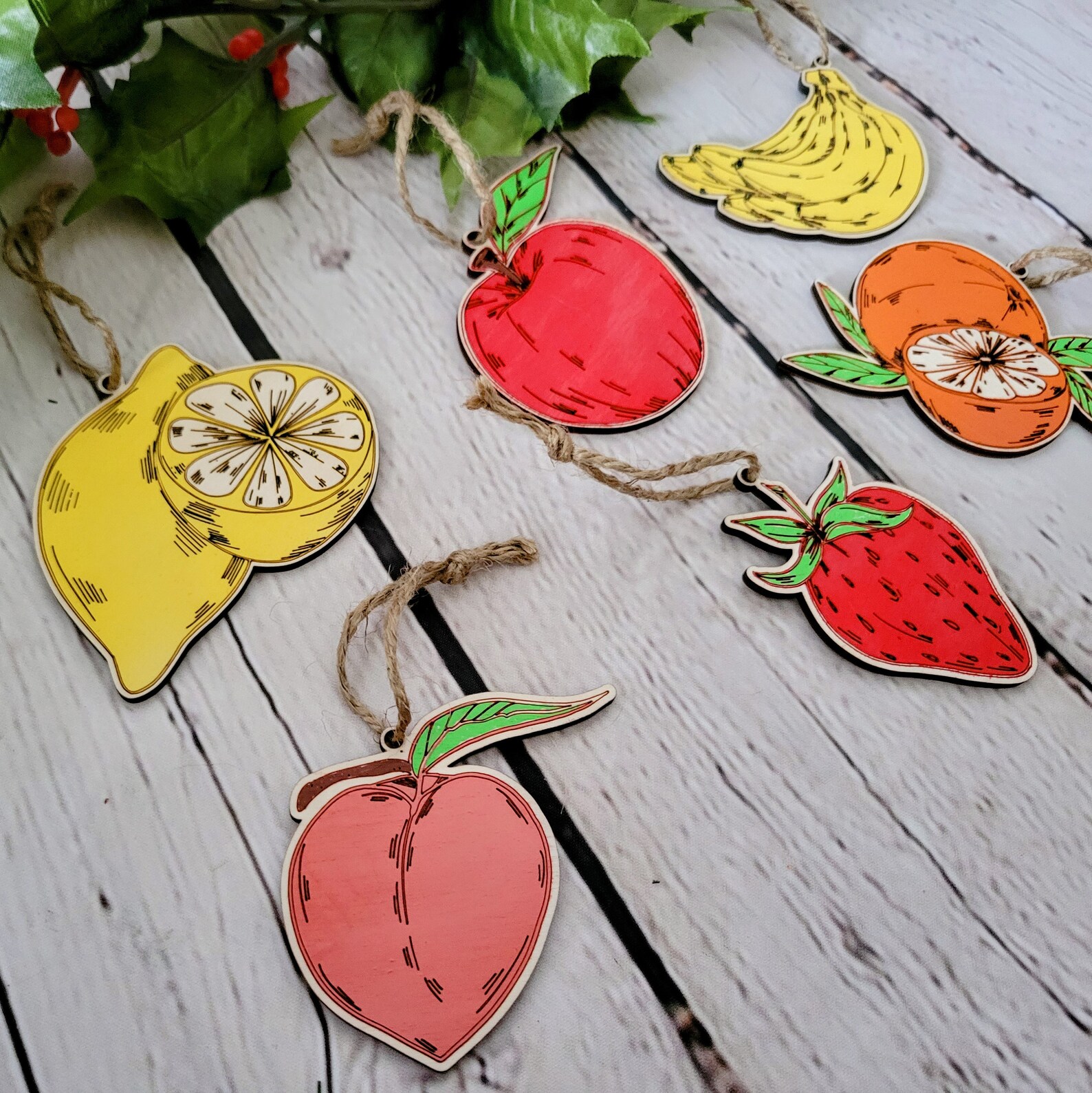 Fruit and Vegetable Christmas Tree Ornaments Fruit Ornaments Etsy