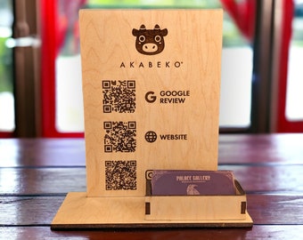 Custom Multi QR Code Stand - QR Code Checkout Sign - Scan Here QR Code Sign - qr code sign