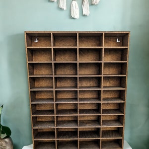 36 Compartment Wooden Display Shelf - 2x3.75 - Trinket Shelf - Curio Cabinet
