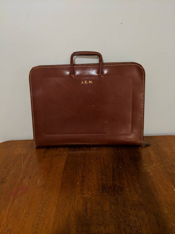 briefcase with initials