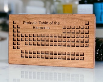 Periodic table tray - Display Tray - Table of the Elements tray - Scientific Education Tools - Scientist Gift - Teacher Gift - Chemistry Set