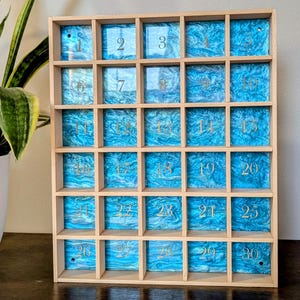 30 Compartment Wooden Display Shelf - 2x2 - Trinket Shelf - Curio Cabinet