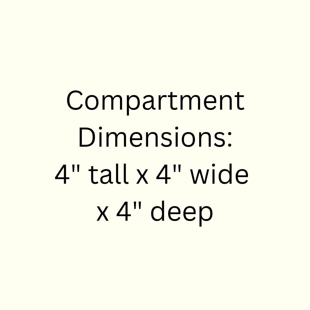 4 Compartment Wooden Display Shelf - 4x4 - Trinket Shelf - Curio ...