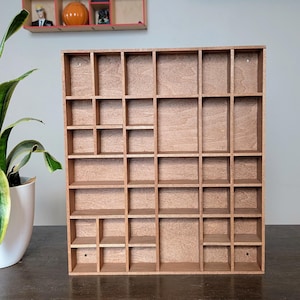 Shadow Box Wooden Display Shelf - Wall Cubby Shelf - Multiple Compartment Sizes - #6 - Trinket Shelf - Curio Cabinet - Medium image 3
