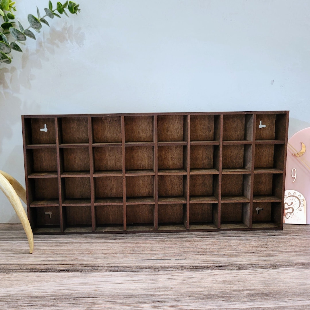 32 Compartment Wooden Display Shelf Trinket Shelf Curio - Etsy
