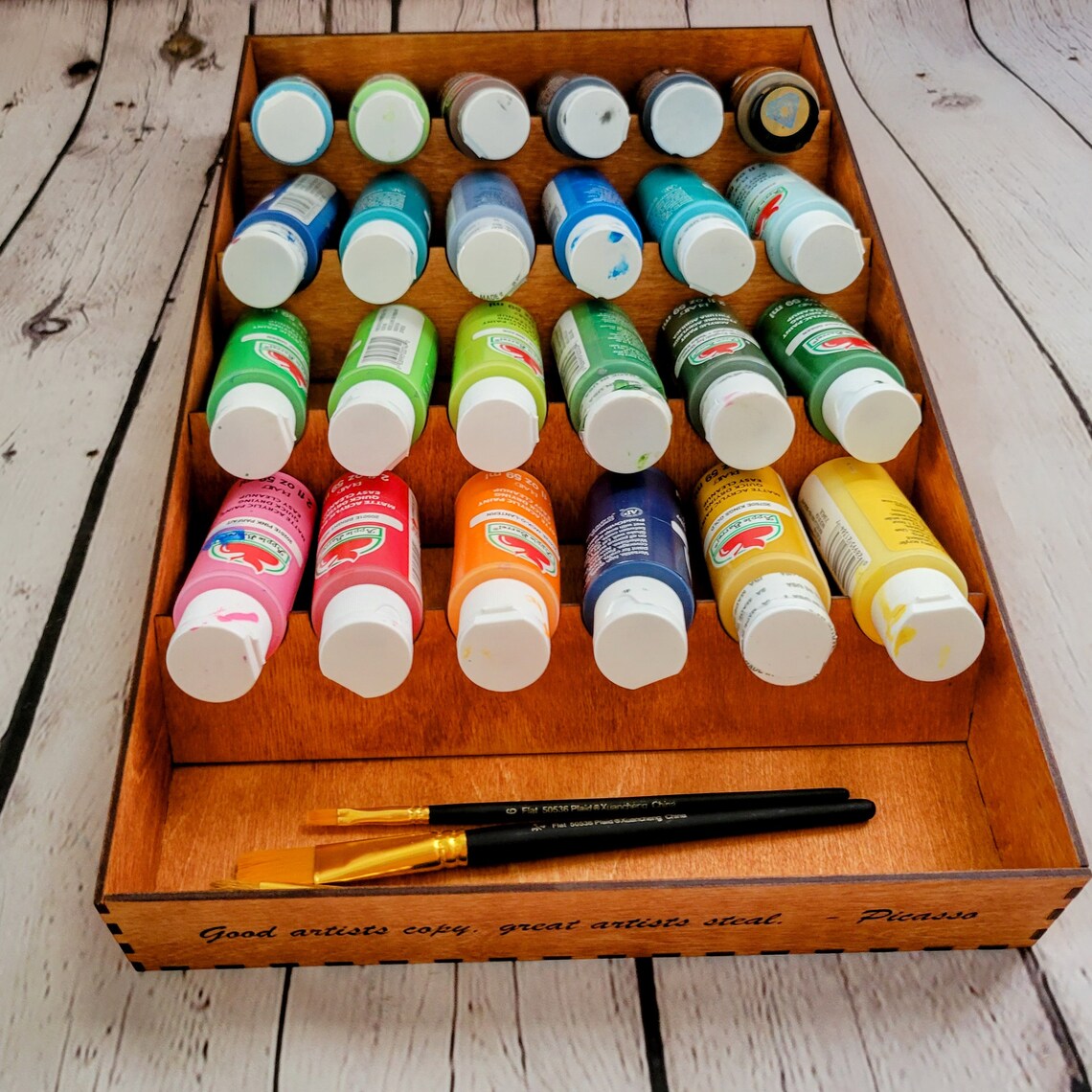 Artist Paint Organizer Acrylic Paint Bottle Organizer Etsy
