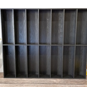 14 Compartment Wooden Display Shelf - 9x3 - Trinket Shelf - Curio Cabinet