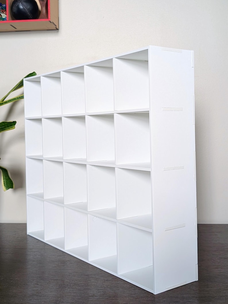20 Compartment Wooden Display Shelf - 4x4 - Trinket Shelf - Curio ...
