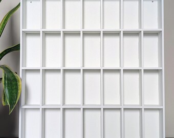 28 Compartment Wooden Display Shelf - 4x2/4.5x2 - Trinket Shelf - Curio Cabinet - Cubic