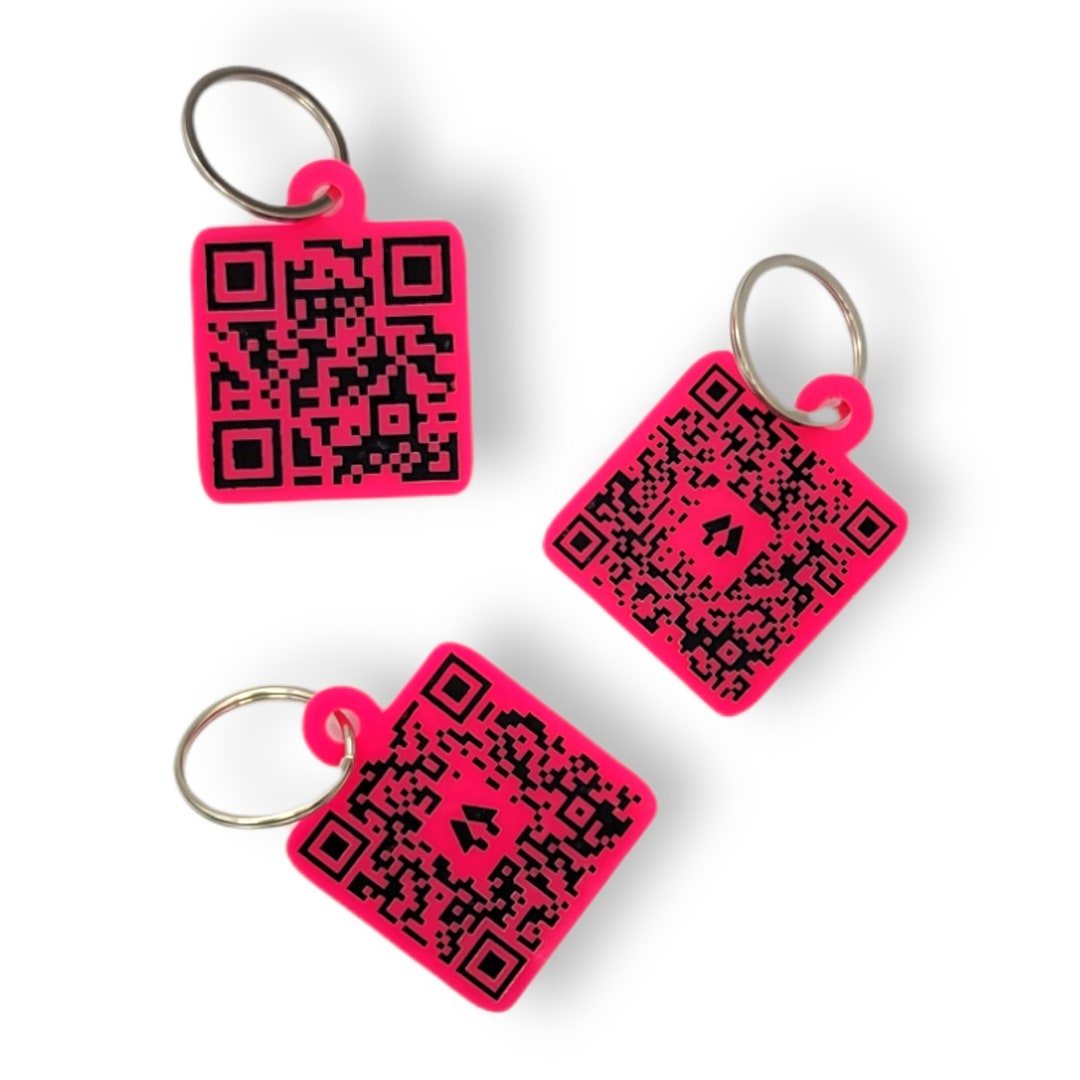 Custom QR Code Keychains Checkout Keychain QR Wallet Etsy