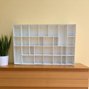 Shadow Box Wooden Display Shelf - Wall Cubby Shelf - Multiple Compartment Sizes - #44b - Trinket Shelf - Curio Cabinet