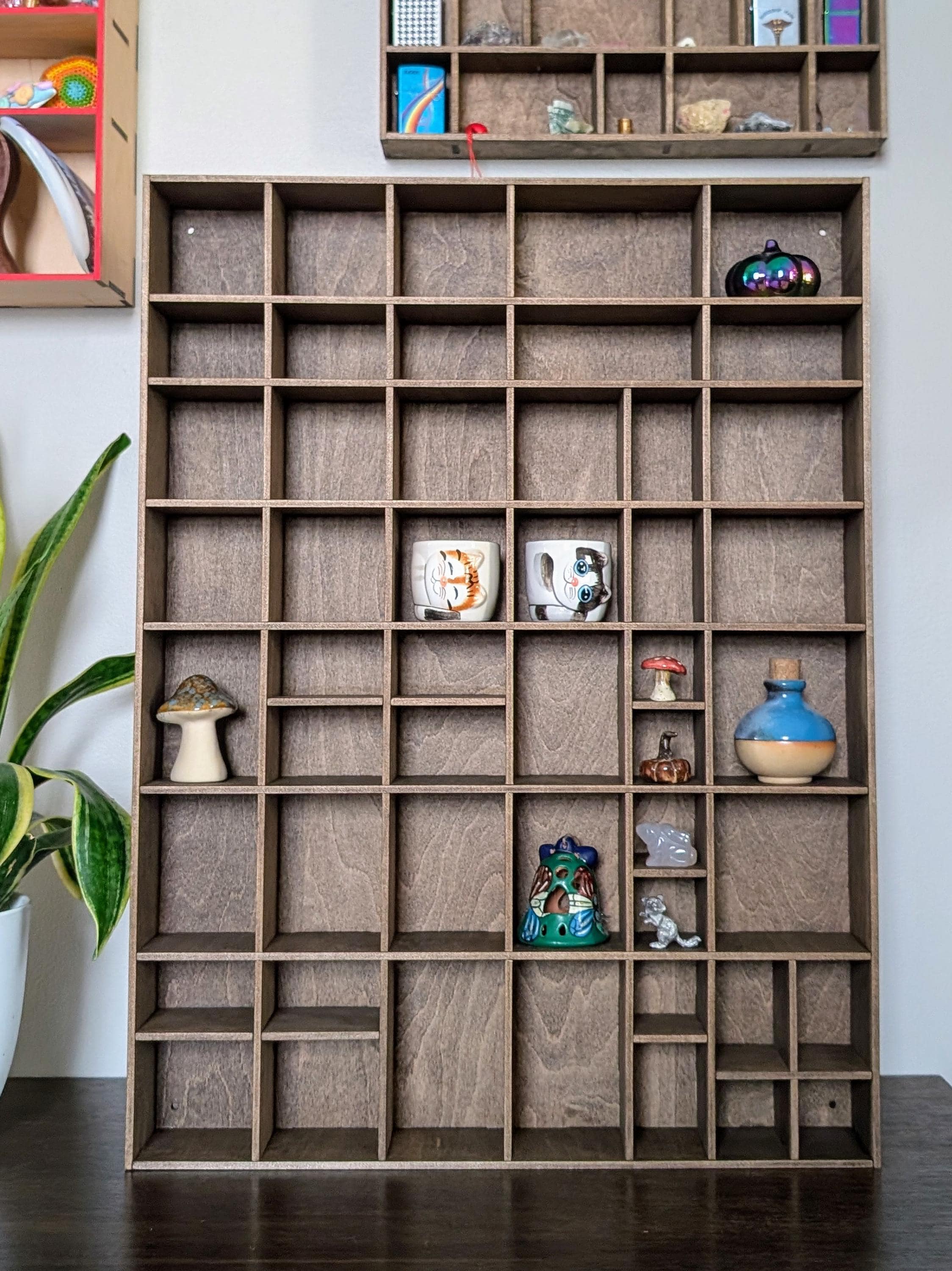 Shadow Box Wooden Display Shelf - Wall Cubby Shelf - Multiple
