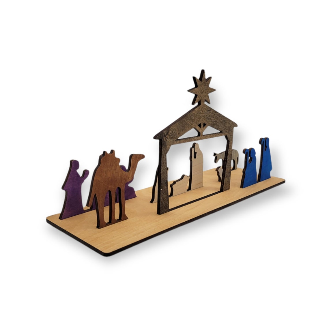 Technicolor Nativity Scene Minimalist Nativity Scene Etsy