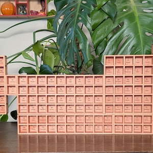 Periodic table Shelf - Table of the Elements Display Shelf -  Scientific Education Tools - Scientist Gift - Teacher Gift