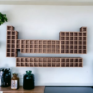 Periodic table Shelf - Table of the Elements Display Shelf -  Scientific Education Tools - Scientist Gift - Teacher Gift