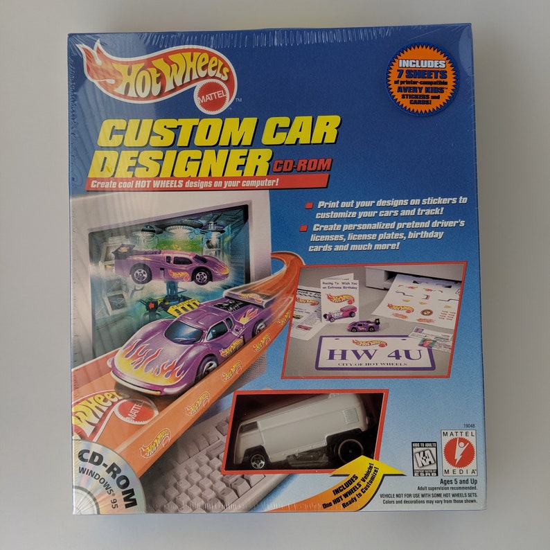Vintage Hot Wheels Custom Car Designer Software 1990s Etsy
