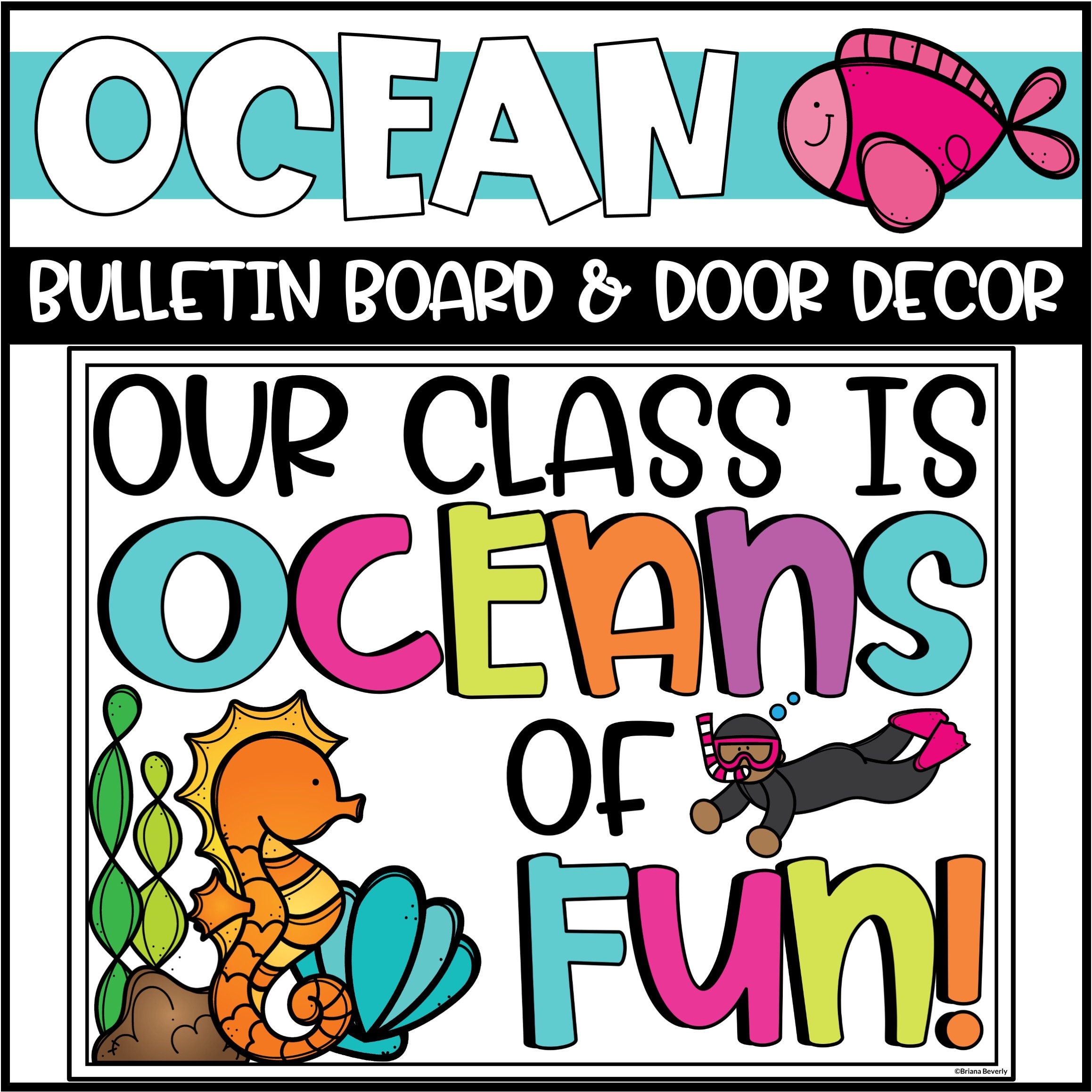 Fish Classroom Welcome Sign 