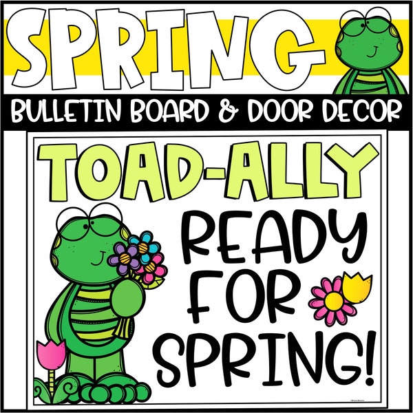 Spring Toad Bulletin Board or Door Decoration