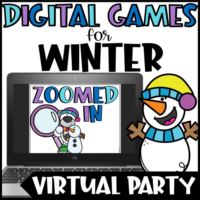 Digital Winter Games for Kids Virtual Holiday Party for | Etsy