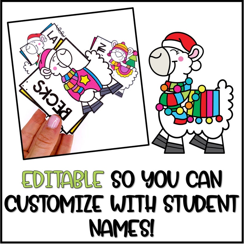 Winter Llama Bulletin Board or Door Decoration Etsy