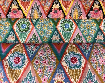 Northcott fabric Anna Maria Textiles shooting Star jade periwinkle honey - sold by the yard