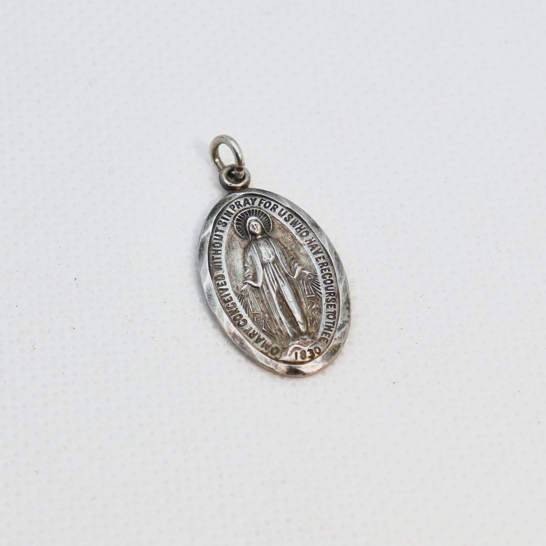 Vintage Mary Charm - Sterling Silver Chapel Pendant 1830 - Etsy